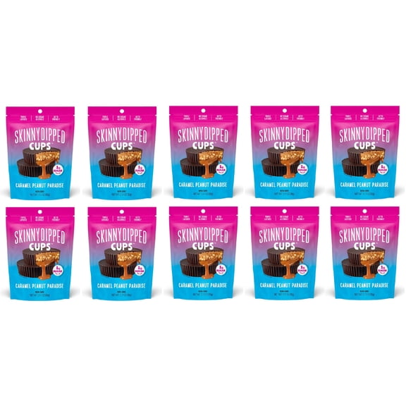 Skinnydipped Chocolate Caramel Peanut Cups 3.17 Oz - Pack Of 10