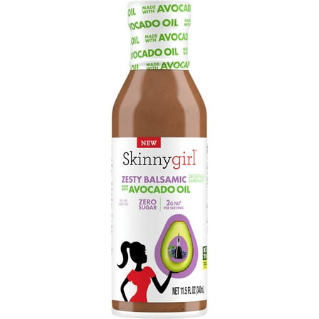 Skinnygirl Avocado Oil Zesty Balsamic Dressing, Gluten Free, Avocado Oil Based, 11.5 fl oz