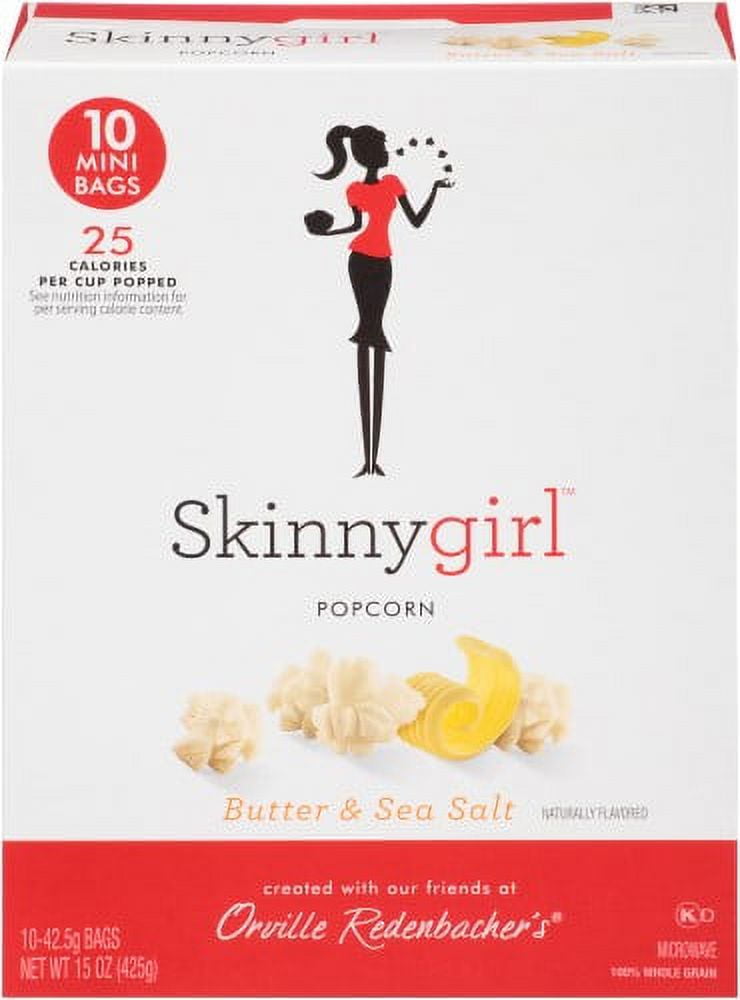 Skinnygirl Butter & Sea Salt Microwave Popcorn (Pack of 2)