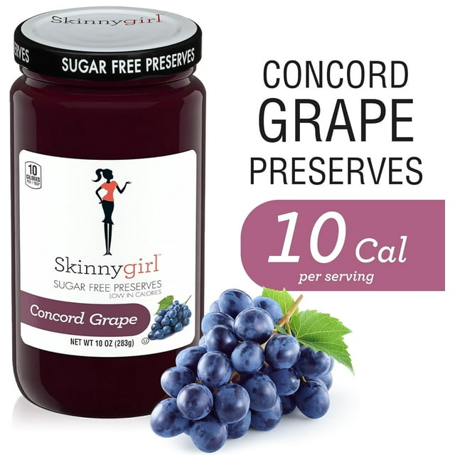 Skinnygirl Sugar Free Concord Grape Preserves, 10oz (Pack of 2)