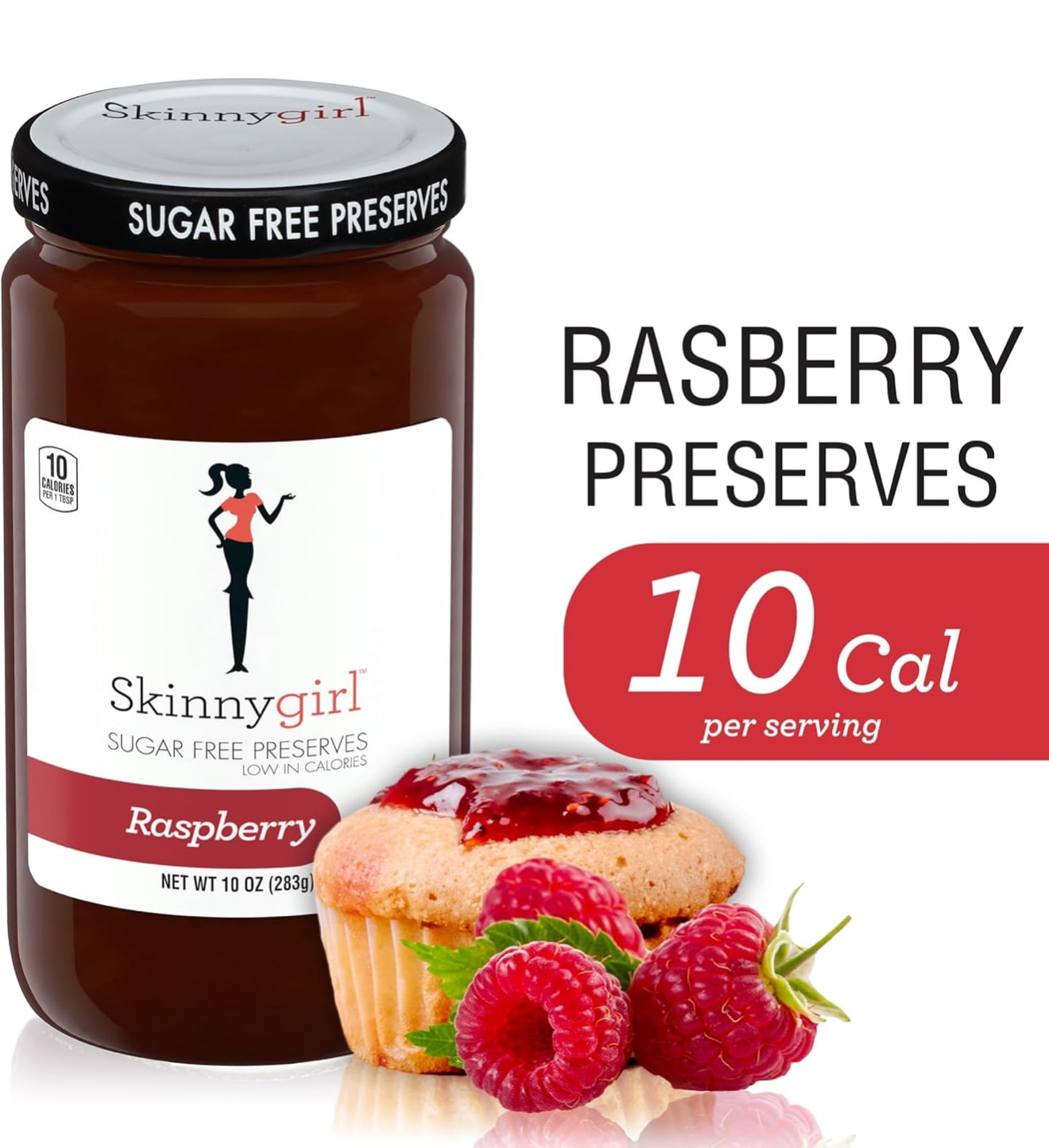 Skinnygirl Sugar Free Raspberry Preserves, 10oz (Pack of 2) - Walmart.com