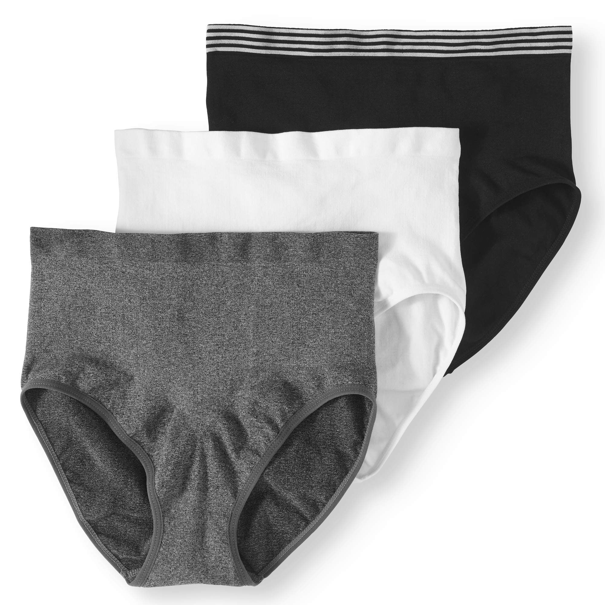 Skinnygirl by Bethenny Frankel, Seamless Shaping Brief Underwear  Black/Nude/White - 3 Pack Medium : : Health & Personal Care