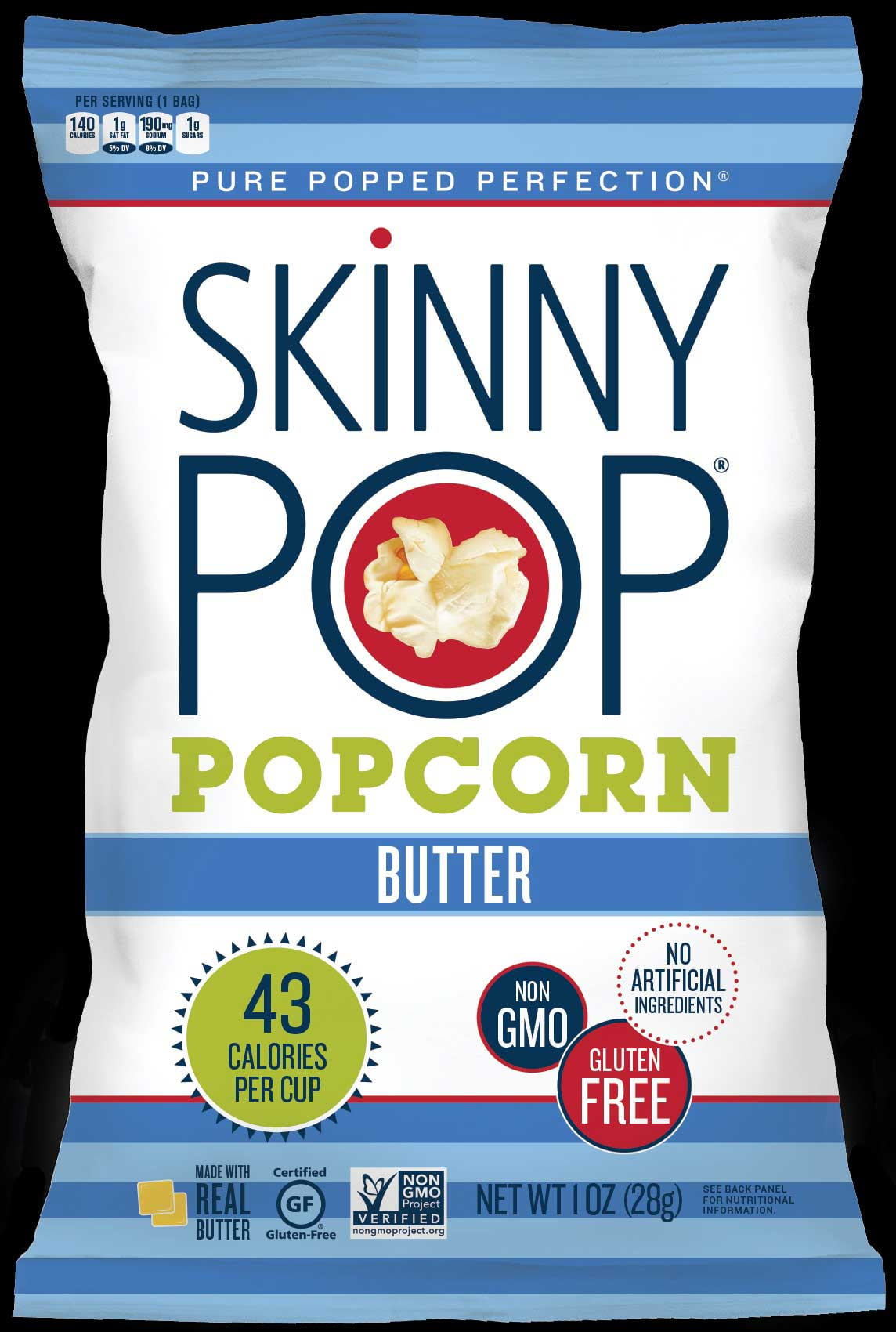 Skinnypop Popcorn 1 Ounce Butter, 1 Ounces, 12 per case