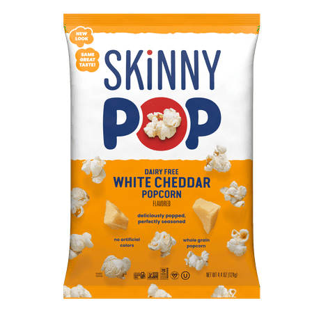 Skinnypop Popcorn Skinny Pop, White Cheddar, 4.4 oz