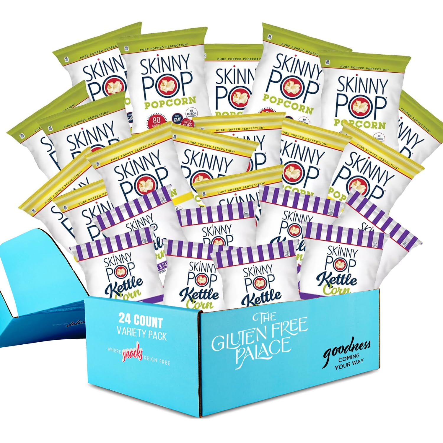 Skinnypop Popcorn Variety Pack Pack of 24 Snack Packs In 3 Popcorn