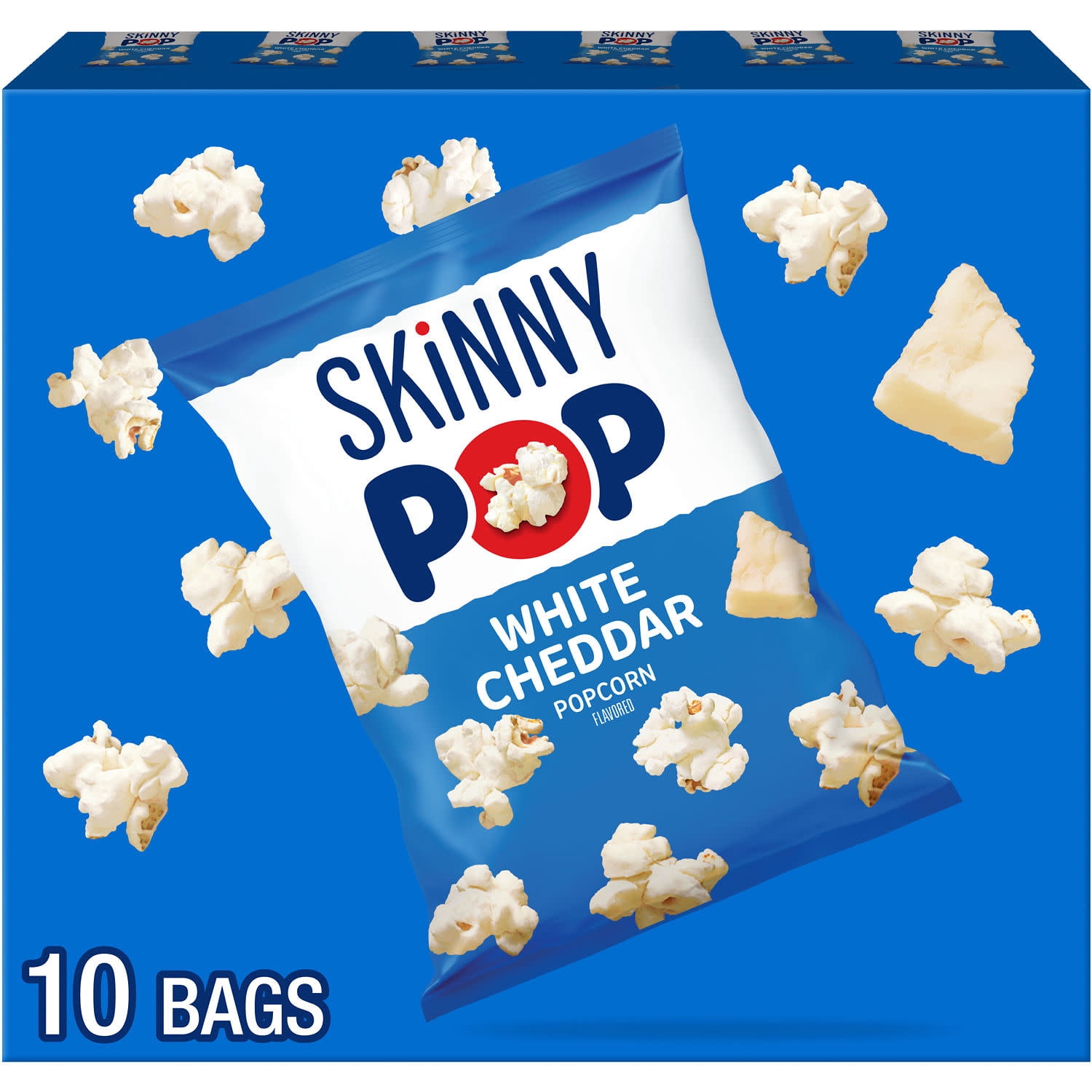 Skinnypop White Cheddar Flavored Gluten Free Popcorn, Bags .5 Oz, 10 ...