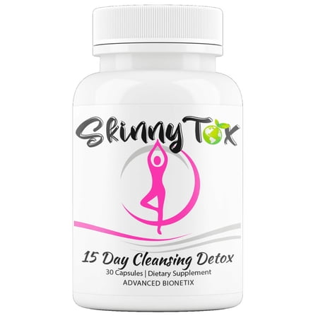Skinnytox 15 Day Colon Cleanse Detox Cleanse, Supports Healthy Bowel Movements Flushes Toxins, Boosts Energy. All Natural Weight control with Probiotics. Formula From Clinical Research