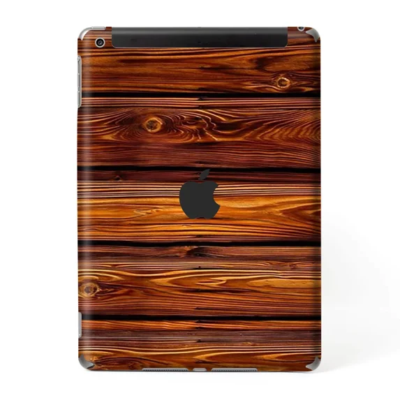 Skins Decal Wrap For Apple Ipad 9.7 2017 Red Deep Mahogany Wood Pattern