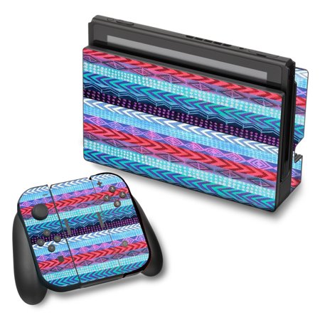 Skins Decals For Nintendo Switch Vinyl Wrap / Aztec Blue Tribal Chevron
