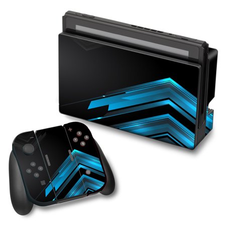 Skins Decals For Nintendo Switch Vinyl Wrap / Black Blue Sharp Design Edge