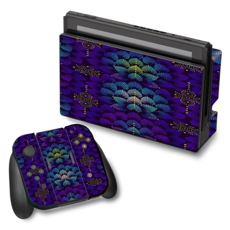 Skins Decals For Nintendo Switch Vinyl Wrap / Floral Feather Pattern