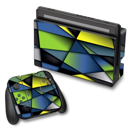 Skins Decals For Nintendo Switch Vinyl Wrap / Green Blue Geometry Shapes