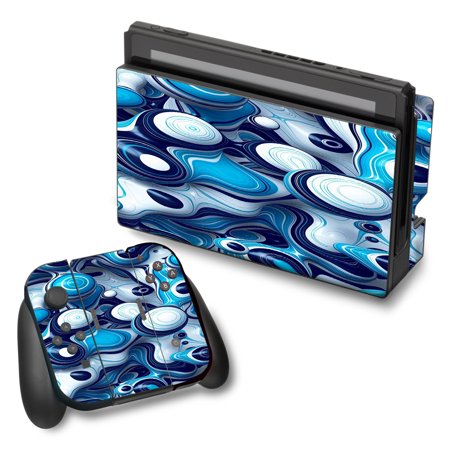 Skins Decals For Nintendo Switch Vinyl Wrap / Mixed Blue Bubbles Glass