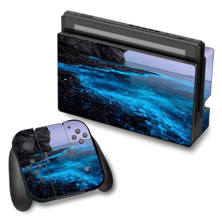Skins Decals For Nintendo Switch Vinyl Wrap / Paradise Sea Wall Cliffs Glowing Water