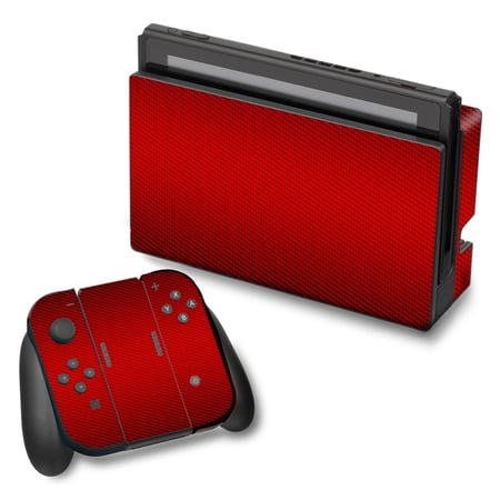 Skins Decals For Nintendo Switch Vinyl Wrap / Red Carbon Fiber Graphite
