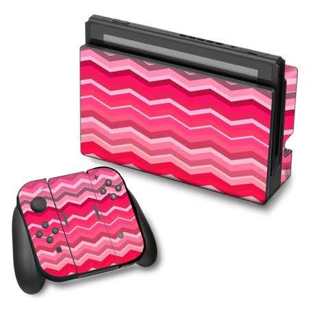 Skins Decals For Nintendo Switch Vinyl Wrap / Red Pink Chevron