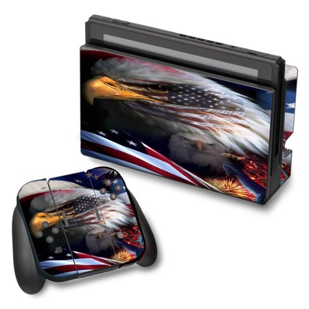 Skins Decals For Nintendo Switch Vinyl Wrap / Usa Bald Eagle In Flag