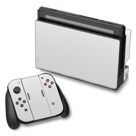 Skins Decals For Nintendo Switch Vinyl Wrap / White Carbon Fiber Graphite