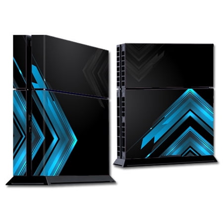 Skins Decals For Ps4 Playstation 4 Console / Black Blue Sharp Design Active