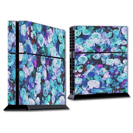 Skins Decals For Ps4 Playstation 4 Console / Blue Roses Floral Pattern