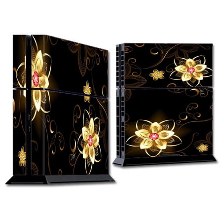 Skins Decals For Ps4 Playstation 4 Console / Glowing Flowers Abstract