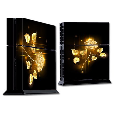 Skins Decals For Ps4 Playstation 4 Console / Gold Rose Glowing