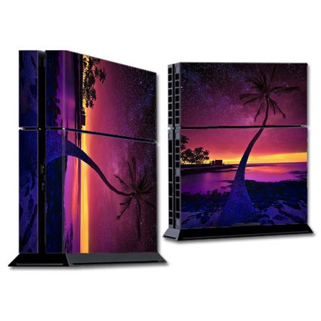 Skins Decals For Ps4 Playstation 4 Console / Palm Tree Stars And Sunset Purple