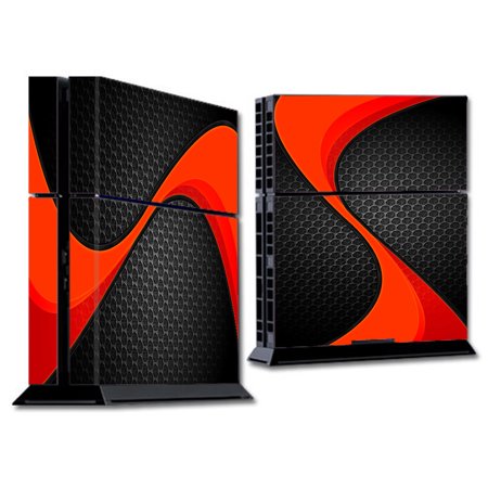Skins Decals For Ps4 Playstation 4 Console / Red Twist Black Metallic