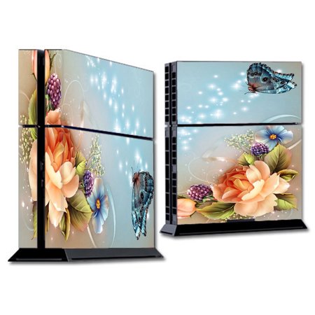 Skins Decals For Ps4 Playstation 4 Console / Sparkle Butterfly Flowers