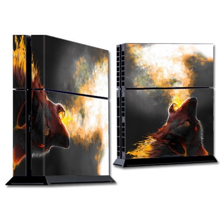Skins Decals For Ps4 Playstation 4 Console / Wolf Howling At Moon