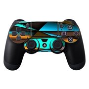 Skins Decals For Ps4 Playstation 4 Controller / Awesome Blue Gold Pattern