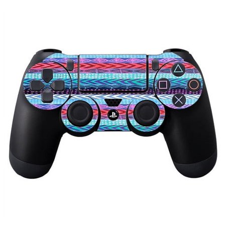 Skins Decals For Ps4 Playstation 4 Controller / Aztec Blue Tribal Chevron