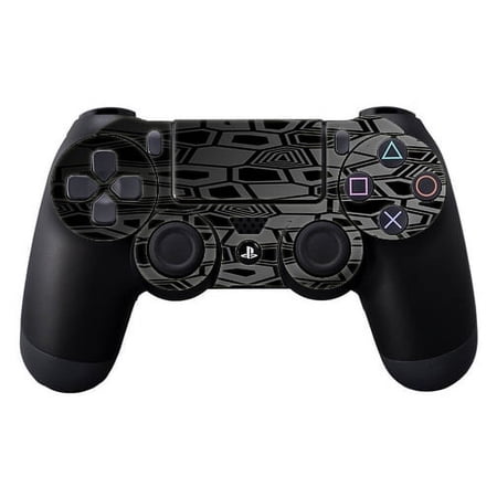 Skins Decals For Ps4 Playstation 4 Controller / Black Silver Design