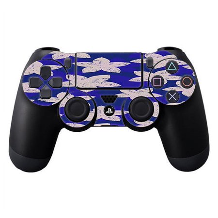 Skins Decals For Ps4 Playstation 4 Controller / Flowered Blue