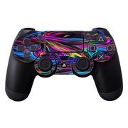 Skins Decals For Ps4 Playstation 4 Controller / Neon Color Swirl Glass