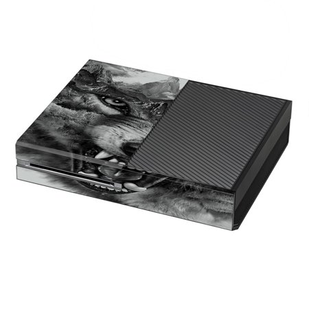 Skins Decals For Xbox One Console / Angry Wolf Growling Mountains