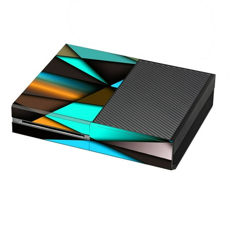 Skins Decals For Xbox One Console / Awesome Blue Gold Pattern