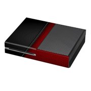 Skins Decals For Xbox One Console / Black And Red Leather Pattern