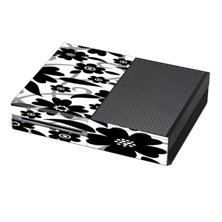 Skins Decals For Xbox One Console / Black White Flower Print
