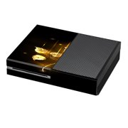 Skins Decals For Xbox One Console / Gold Rose Glowing