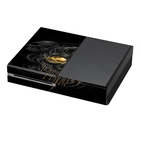 Skins Decals For Xbox One Console / Golden Skull, Glowing Skeleton