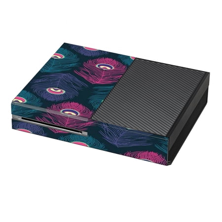Skins Decals For Xbox One Console / Pink Purple Peacock Feather