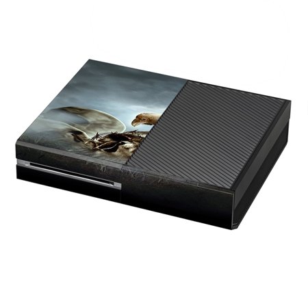 Skins Decals For Xbox One Console / Skull Barbed Wire White Ravens