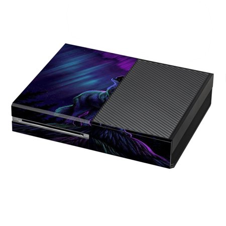 Skins Decals For Xbox One Console / Wolf In Glowing Purple Background