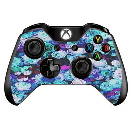 Skins Decals For Xbox One / One S W/Grip-Guard / Blue Roses Floral Pattern