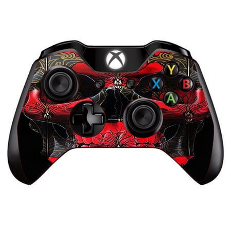 Skins Decals For Xbox One / One S W/Grip-Guard / Dark Flowers Skull Art