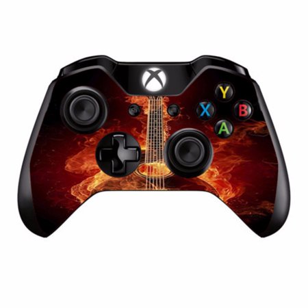 Skins Decals For Xbox One / One S W/Grip-Guard / Guitar In Flames