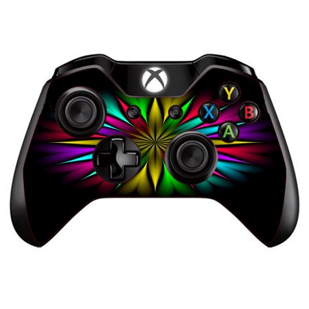 Skins Decals For Xbox One / One S W/Grip-Guard / Neon Flower Trippy Shape