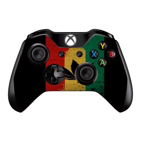 Skins Decals For Xbox One / One S W/Grip-Guard / Rasta Weed Pot Leaf Red