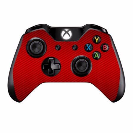 Skins Decals For Xbox One / One S W/Grip-Guard / Red Carbon Fiber Graphite